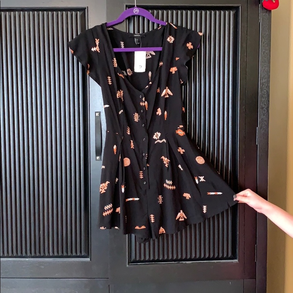 Black adjustable romper